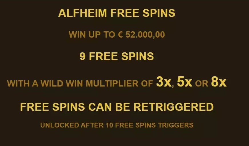 Thunderstruck Wild Lightning Alfheim Free Spins