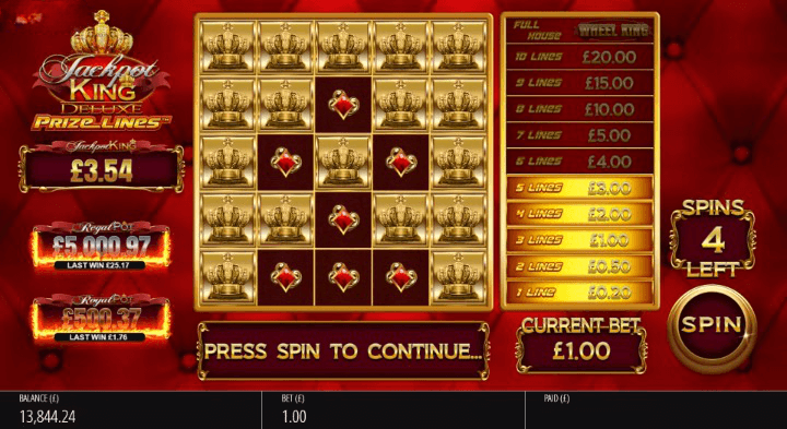 Jackpot King Prize Lines Theme