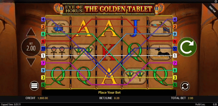Eye of Horus The Golden Tablet Theme & Design